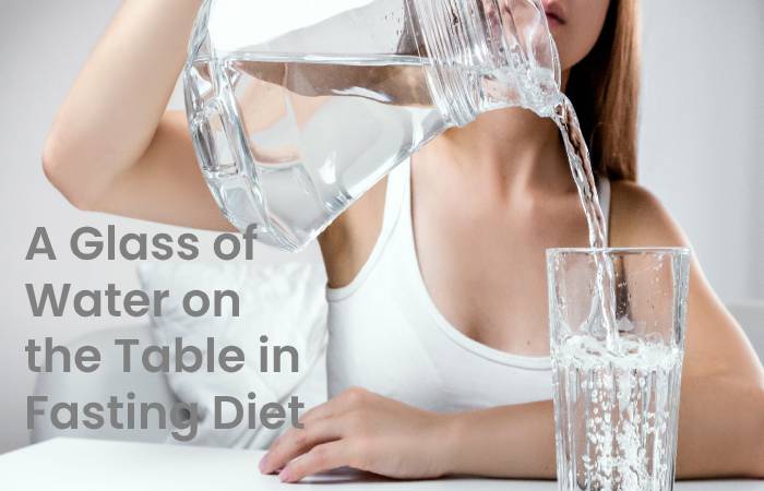 A Glass of Water on the Table in Fasting Diet